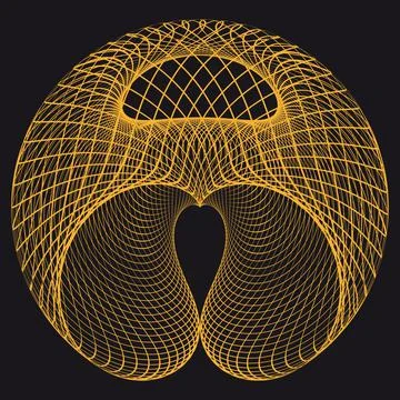 Abstract generative art object vector Stock Illustration