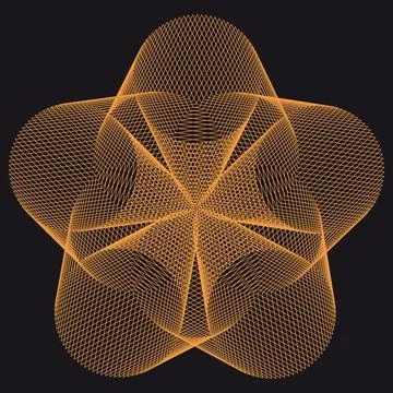 Abstract generative art object vector Illustrazione stock