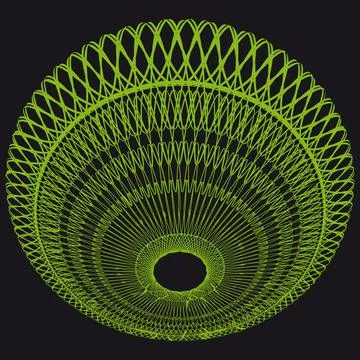 Abstract generative art object vector Illustrazione stock