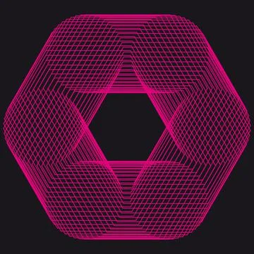 Abstract generative art object vector Illustrazione stock