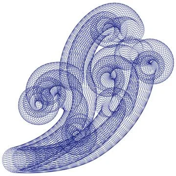 Abstract generative art object vector Stock Illustration