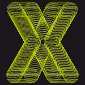 Abstract generative art object vector Stock Illustration