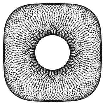 Abstract generative art object vector Illustrazione stock