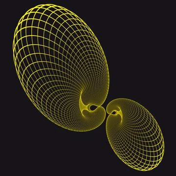 Abstract generative art object vector Stock Illustration