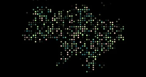Abstract Generative Map of Ukraine Stock Footage 312259973