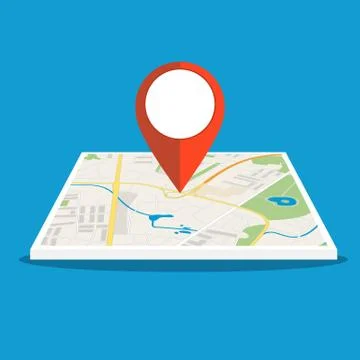 Abstract generic city map with roads, Illustrazione stock