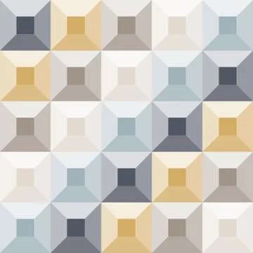 Abstract geo pattern, seamless vector, diagonal checkered diamond shapes Stock Illustration