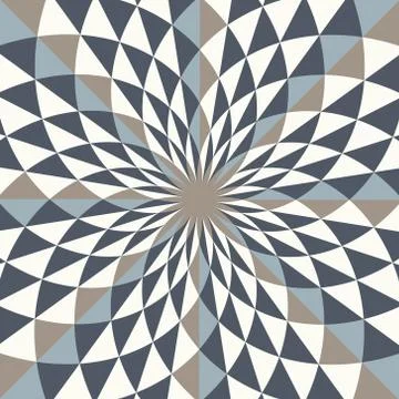 Abstract geo vector pattern, diamond shapes in vortex Stock Illustration