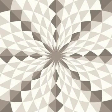 Abstract geo vector pattern, diamond shapes in vortex Stock Illustration