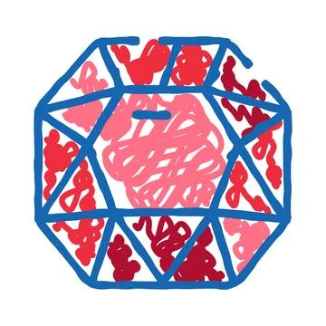 Abstract geodesic dome shaped donation box drawing Stock Illustration