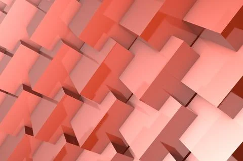 Abstract geometric 3D background consisting of rectangular blocks 스톡 일러스트