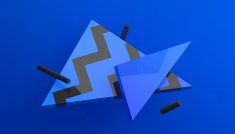 Abstract Geometric 3D Background Stock Illustration