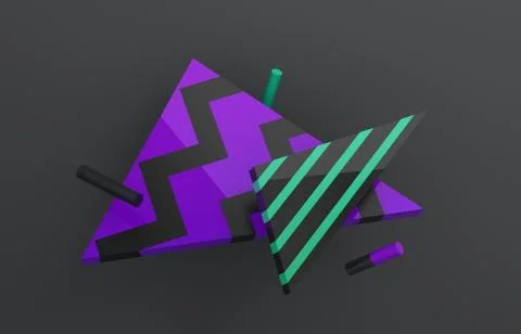 Abstract Geometric 3D Background Stock Illustration