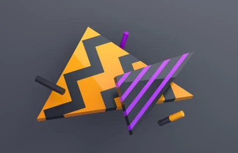 Abstract Geometric 3D Background Stock Illustration