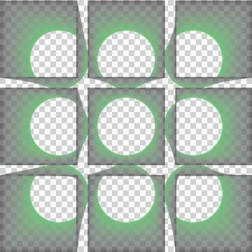 Abstract Geometric 3D Circles Grid - PNG Isolated Cutout 스톡 일러스트