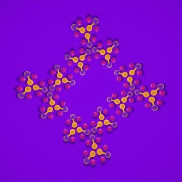 An abstract geometric 3D composition in the shape of a diamond Stock Illustration