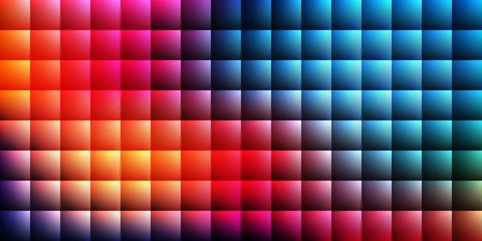 Abstract Geometric 3D Cube Pattern with Vibrant Gradients Illustrazione stock