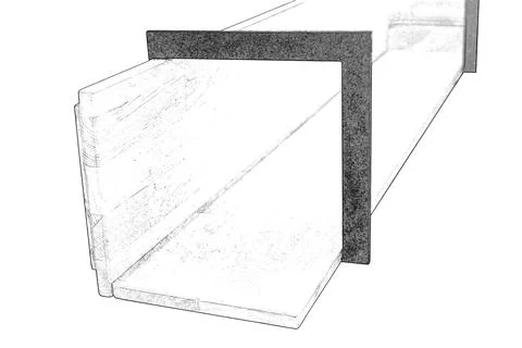Abstract geometric 3D frame in grayscale Stock-Illustration