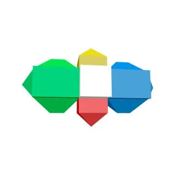 Abstract geometric 3d object. Vector illustration. Stock Illustration