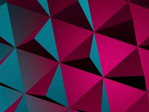 Abstract geometric 3d pattern, parametric structure イラスト素材