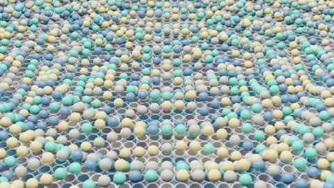 Abstract geometric 3D render in a minimal modern space Stock Footage 338251738