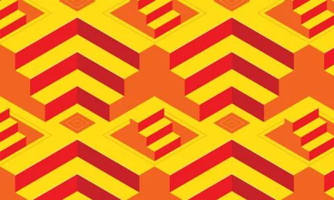 Abstract geometric 3D seamless pattern background Stock Illustration