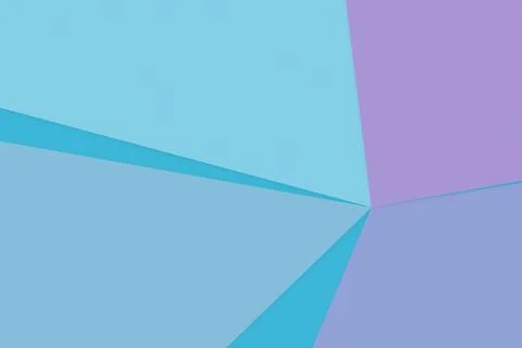 Abstract geometric 3D shape in smooth blue and purple tones, creating a mod.. Stock Illustration