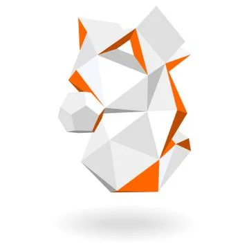 Abstract, geometric 3d shape vector illustration Stock Illustration