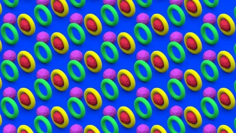 Abstract geometric 3D shapes seamless motion background. loop animation Stock Footage 95706654