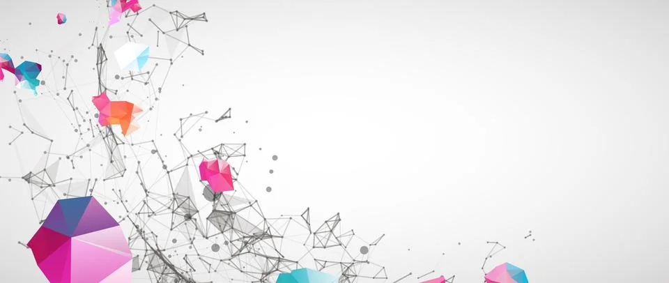 Abstract geometric 3d sphere/half-sphere made of points and lines. Futuristic イラスト素材