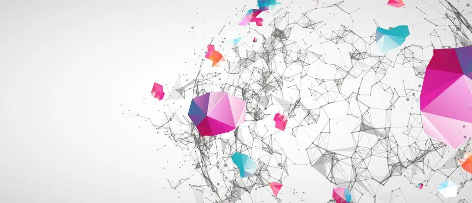 Abstract geometric 3d sphere/half-sphere made of points and lines. Futuristic Stock Illustration