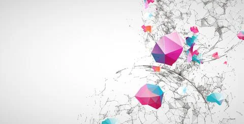 Abstract geometric 3d sphere/half-sphere made of points and lines. Futuristic 스톡 일러스트