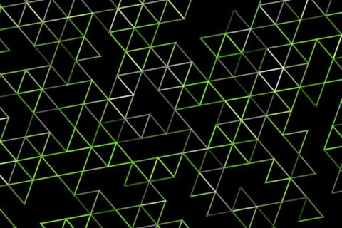 Abstract geometric 3d wireframe structure on black background Stock Illustration