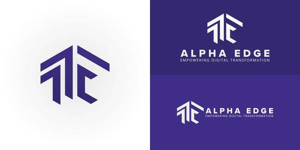 Abstract geometric AE initial logo signifying innovation and transformation 스톡 일러스트