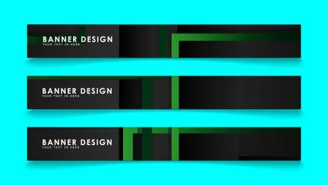 Abstract geometric and rectangular pattern banners with green gradients. Vect 스톡 일러스트
