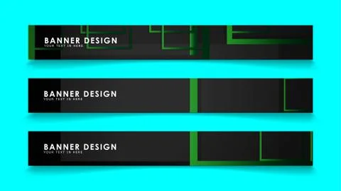 Abstract geometric and rectangular pattern banners with green gradients. Vect 스톡 일러스트