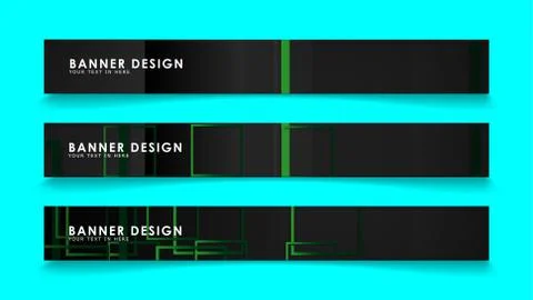 Abstract geometric and rectangular pattern banners with green gradients. Vect 스톡 일러스트
