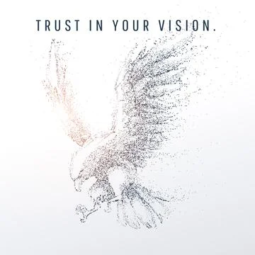 Abstract geometric and vertex of eagle and vision of technology Stock Illustration