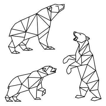 Abstract Geometric Animals in Polygonal Vector Design Illustrazione stock