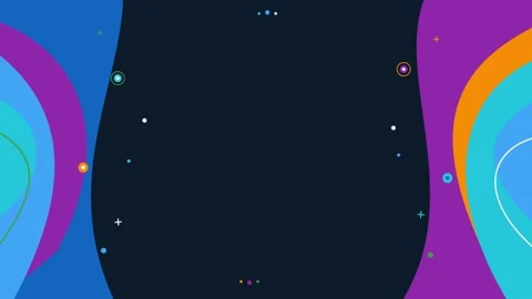 Abstract Geometric Animated Background with Floating Colorful Shapes Stock Footage 343893868