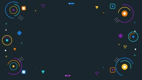Abstract Geometric Animated Graphic Background Stock Footage 343893889