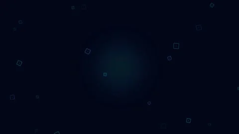 Abstract Geometric Animation Featuring Floating Glowing Squares 库存影片 347895650