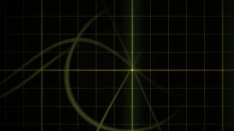Abstract Geometric Animation Featuring Intersecting Circles and Grid Lines. Stock Footage 341788085