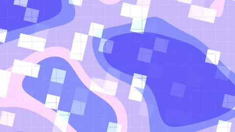 Abstract geometric animation with floating squares and purple gradient tones Видео 333271664