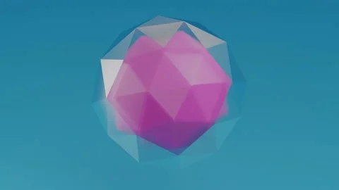 Abstract Geometric Animation. Magic Cristal Background. Hypnotic Sphere Rotat Stock Footage 168672866
