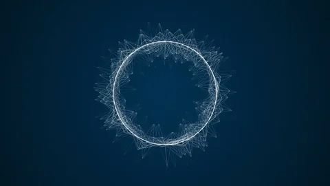 Abstract geometric animation with magnetic effect Stock Footage 114825073