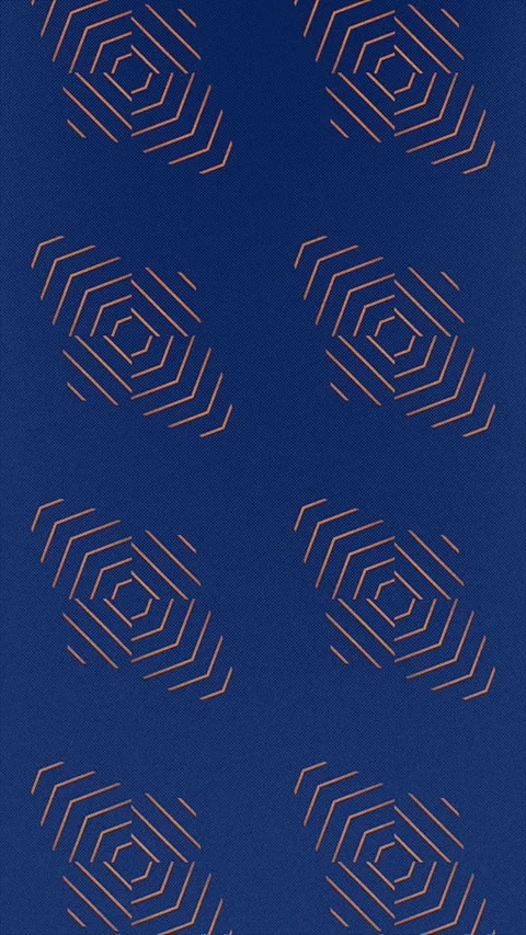 Abstract Geometric Animation Repeating Burnt Orange And Navy Blue Pattern O.. Stock Footage 302241570