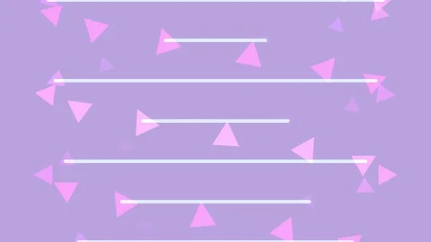 Abstract Geometric Animation with White Lines and Pink Triangles Moving Видео 334958962