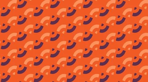 Abstract geometric arc pattern in warm orange and purple tones Stock Illustration