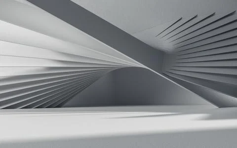 Abstract geometric architecture, 3d rendering. Stock Illustration